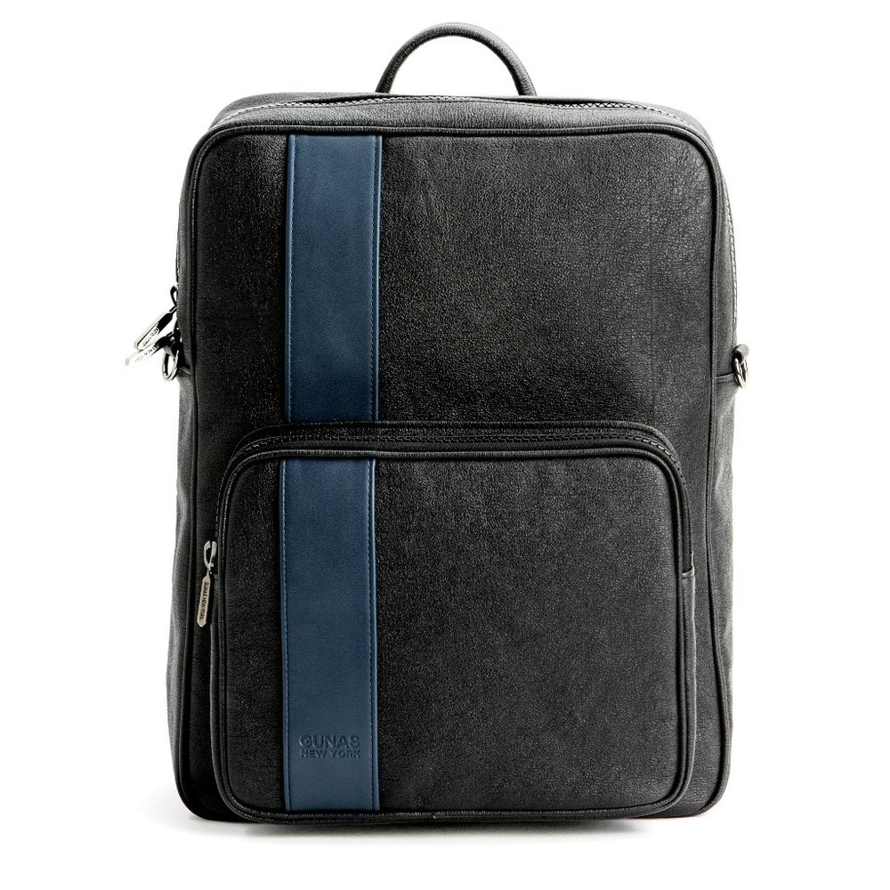 Jared - Blue Vegan Leather Men's Backpack